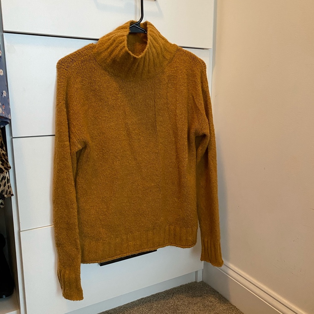 Dark Yellow Turtleneck Sweater